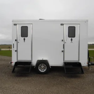 Front of the Country Charm restroom trailer rental